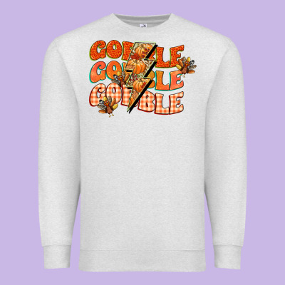 Gobble Gobble Gobble Premium Sweatshirt Designed By Cowgirlartshop