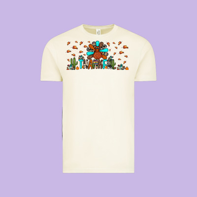Thankful Turkey Vintage Tee Designed By Jahusdesignshop