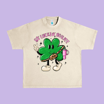So Luckin Boujee Urban Heavy Tee Designed By Maliassmallbusiness