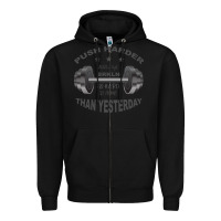 Black push harder Zipper Hoodie - Bettercallsaul