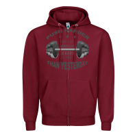 Burgundy push harder Zipper Hoodie - Bettercallsaul