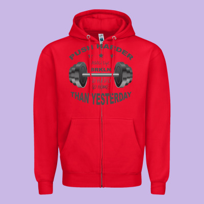 Push Harder Zipper Hoodie Designed By Bettercallsaul
