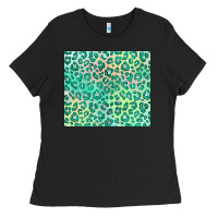 Black green leopard glitter Ladies Tee - JahusDesignShop