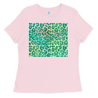 Bubblegum Pink green leopard glitter Ladies Tee - JahusDesignShop