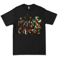 Black merry christmas wood slice ornament Premium Tee - JahusDesignShop