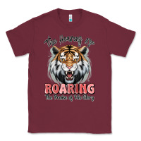 Burgundy the heavens are roaring tiger Classic Tee - MaliasSmallBusiness