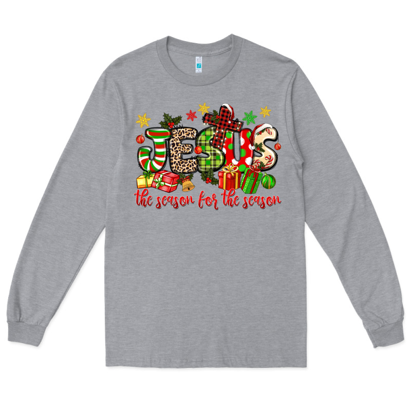 Jesus The Reason For The Season Long Sleeve Tee by MaliasSmallBusiness | Teevron