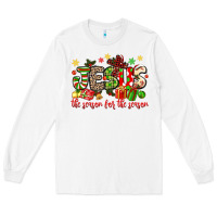 White jesus the reason for the season Long Sleeve Tee - MaliasSmallBusiness