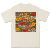 Bone pumpkin plaid sunflower seamless Premium Tee - AdoDesignShop