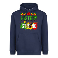 Navy my history is strong Heavyweight Hoodie - CowGirlArtShop