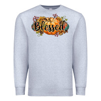 Heather Grey blessed Premium Sweatshirt - CowGirlArtShop