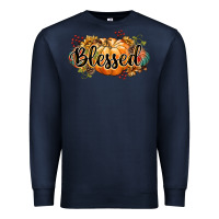 Navy blessed Premium Sweatshirt - CowGirlArtShop