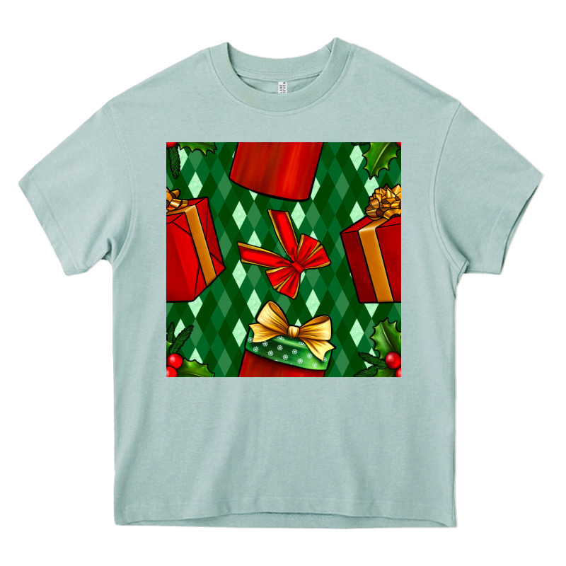 Christmas Surprise Gift Box Seamless Pattern Heavy Core Tee by BundleAndBundleShop | Teevron