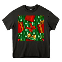 Asphalt christmas surprise gift box seamless pattern Heavy Core Tee - BundleAndBundleShop
