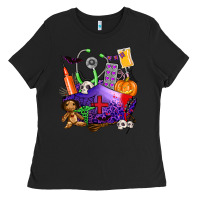 Black zombie nurse   halloween Ladies Tee - AdoDesignShop