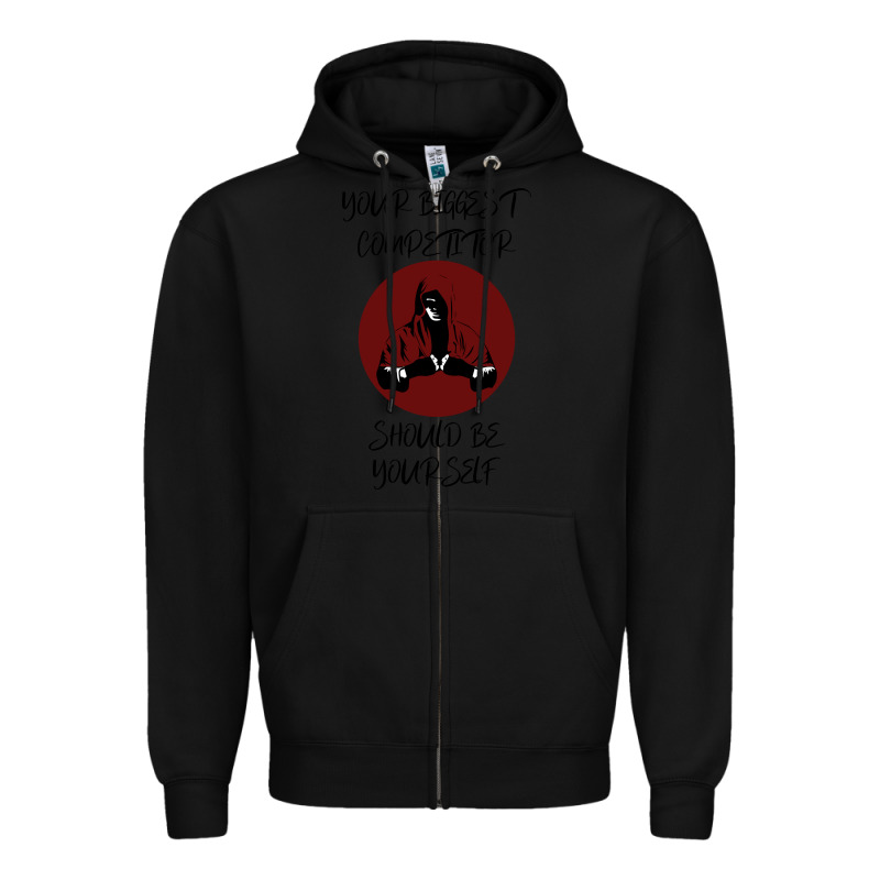 Your Biggest Competitor Zipper Hoodie by Bettercallsaul | Teevron