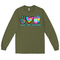 Army Green peace love loaded tea Long Sleeve Tee - JahusDesignShop