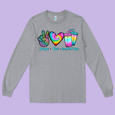 Peace Love Loaded Tea Long Sleeve Tee Designed By Jahusdesignshop