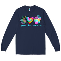 Navy peace love loaded tea Long Sleeve Tee - JahusDesignShop
