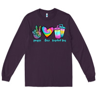 Plum peace love loaded tea Long Sleeve Tee - JahusDesignShop
