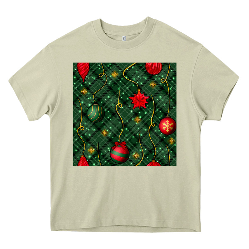 Christmas Ornaments Seamless  Pattern Heavy Core Tee by BundleAndBundleShop | Teevron