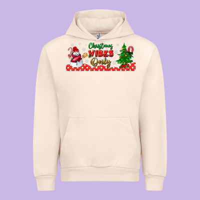 Christmas Vibes Only Libbey Glass Urban Hoodie Designed By Bundleandbundleshop
