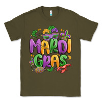 Army Green mardi gras Classic Tee - MaliasSmallBusiness