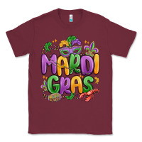 Burgundy mardi gras Classic Tee - MaliasSmallBusiness