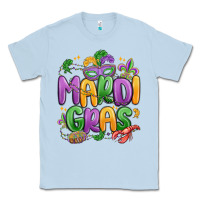 Dusty Blue mardi gras Classic Tee - MaliasSmallBusiness
