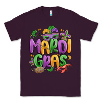 Plum mardi gras Classic Tee - MaliasSmallBusiness