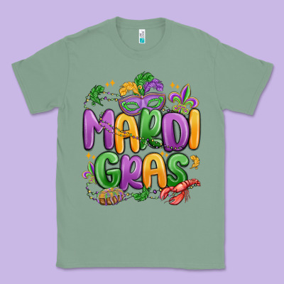 Mardi Gras Classic Tee Designed By Maliassmallbusiness