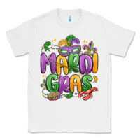 White mardi gras Classic Tee - MaliasSmallBusiness