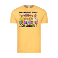 Vintage Mustard good morning world your little ray of sarcastic Vintage Tee - MaliasSmallBusiness