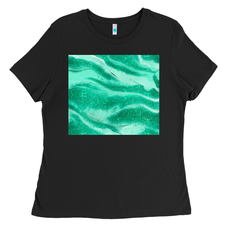 Green Glitter Ladies Tee by JahusDesignShop | Teevron