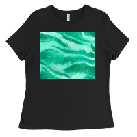 Black green glitter Ladies Tee - JahusDesignShop