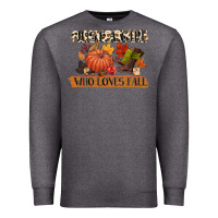 Charcoal Heather just a girl who loves fall Premium Sweatshirt - CowGirlArtShop