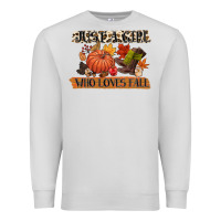 Dove Grey just a girl who loves fall Premium Sweatshirt - CowGirlArtShop