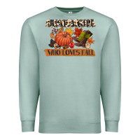Seafoam just a girl who loves fall Premium Sweatshirt - CowGirlArtShop