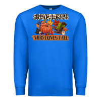 True Royal just a girl who loves fall Premium Sweatshirt - CowGirlArtShop