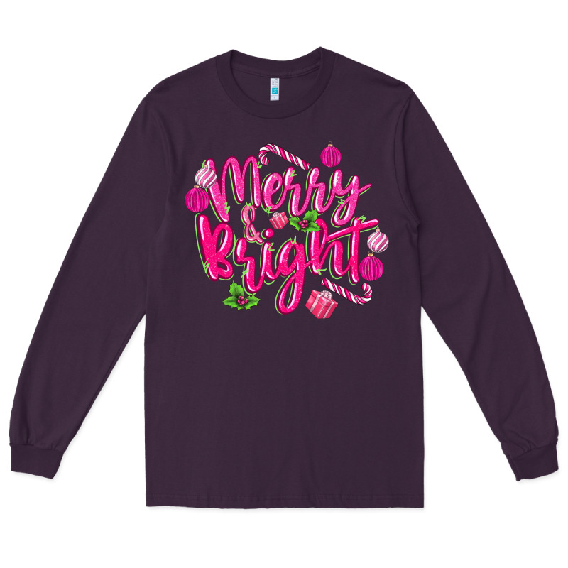 Merry And Bright Long Sleeve Tee by MaliasSmallBusiness | Teevron