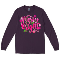 Plum merry and bright Long Sleeve Tee - MaliasSmallBusiness