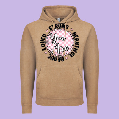 You Are Strong Vintage Hoodie Designed By Maliassmallbusiness