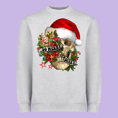 So Merry It's Scary Heavyweight Sweatshirt Designed By Nancycooperartshop