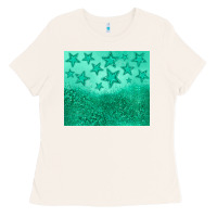 Bone green glitter star Ladies Tee - JahusDesignShop
