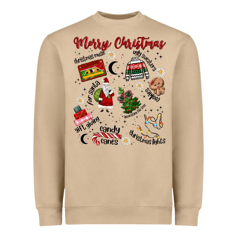 Merry Christmas Heavyweight Sweatshirt by MaliasSmallBusiness | Teevron