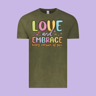 Love And Embrace Every Version Of You Vintage Tee Designed By Maliassmallbusiness
