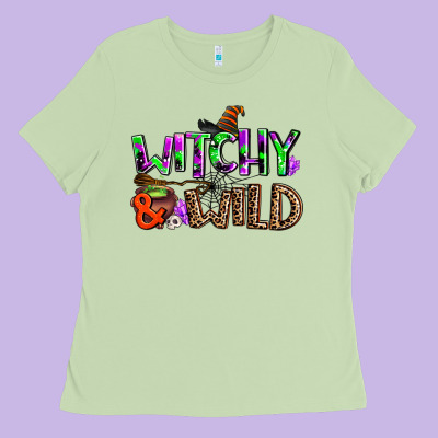 Witchy And Wild Ladies Tee Designed By Adodesignshop