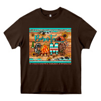 Chocolate Brown born to camp Heavy Core Tee - JahusDesignShop