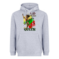 Heather Grey little melanin queen Heavyweight Hoodie - CowGirlArtShop