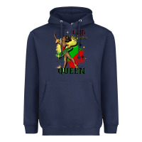 Navy little melanin queen Heavyweight Hoodie - CowGirlArtShop